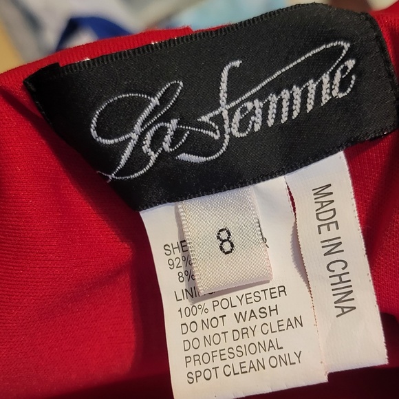 LaFemme size 8 ,red prom dress - Picture 4 of 10